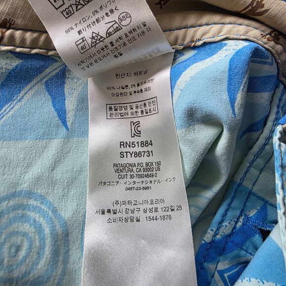 PATAGONIA Vintage Wavefarer Logo Swim Trunks Board Shorts Baggies Waist Size 33 - Picture 11 of 13